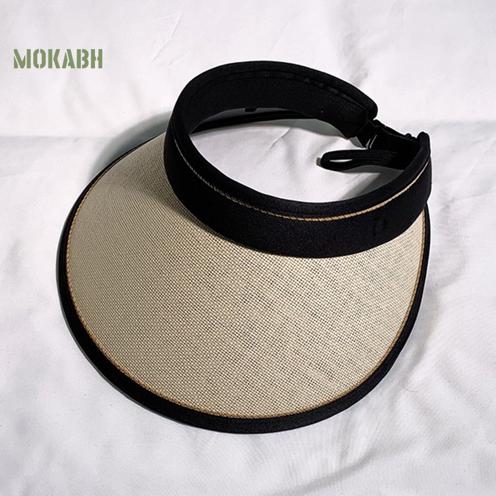 Nón Rộng Vành Hở Chóp Màu Sắc Tương Phản Tùy Chỉnh Thời Trang Đi Biển Mùa Hè Cho Nữ