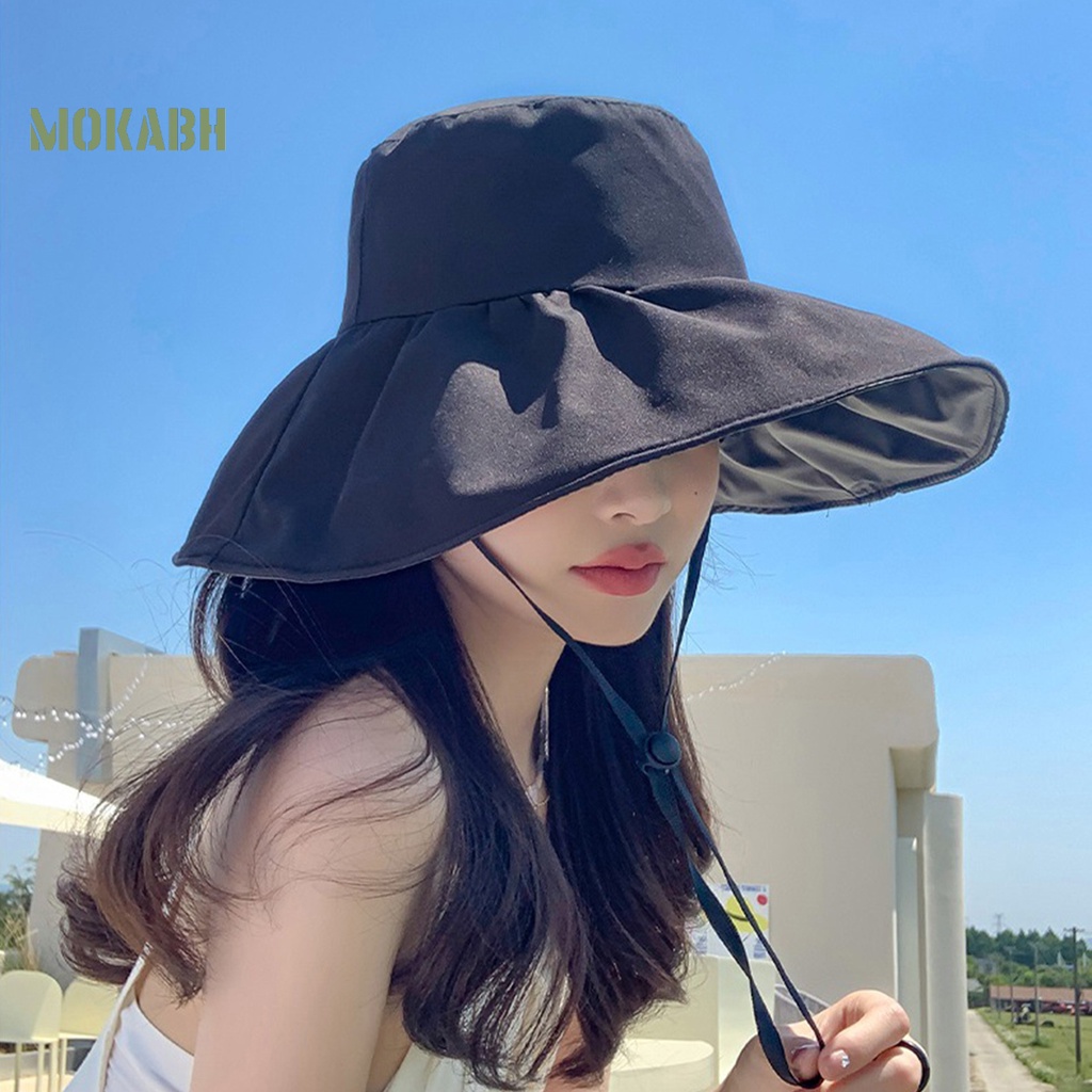 Nón Tai Bèo Rộng Vành UPF 50 Chống Tia UV / Chống Gió Thời Trang Mùa Hè Cho Nữ