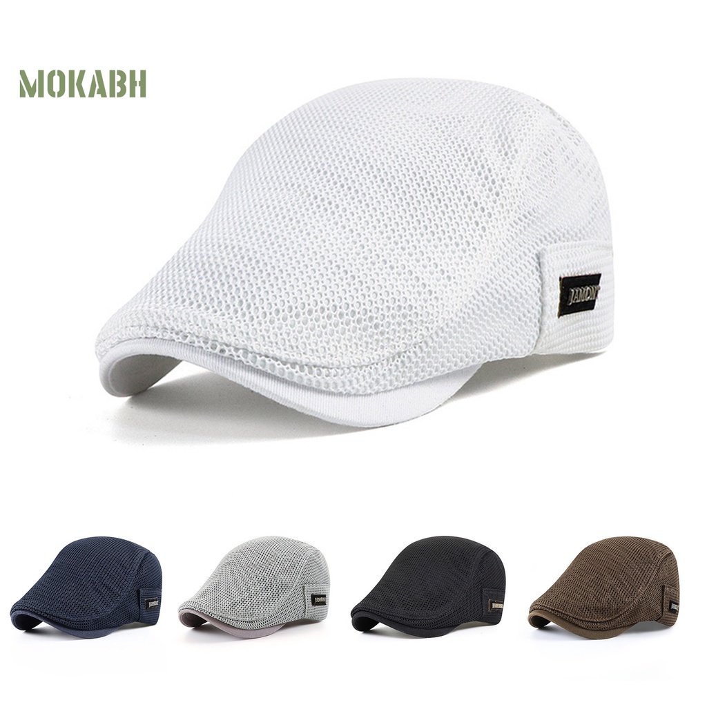 [Mok Abh] Mũ Beret Lưới Chống Nắng Có Thể Điều Chỉnh Kích Cỡ Dành Cho Nam
