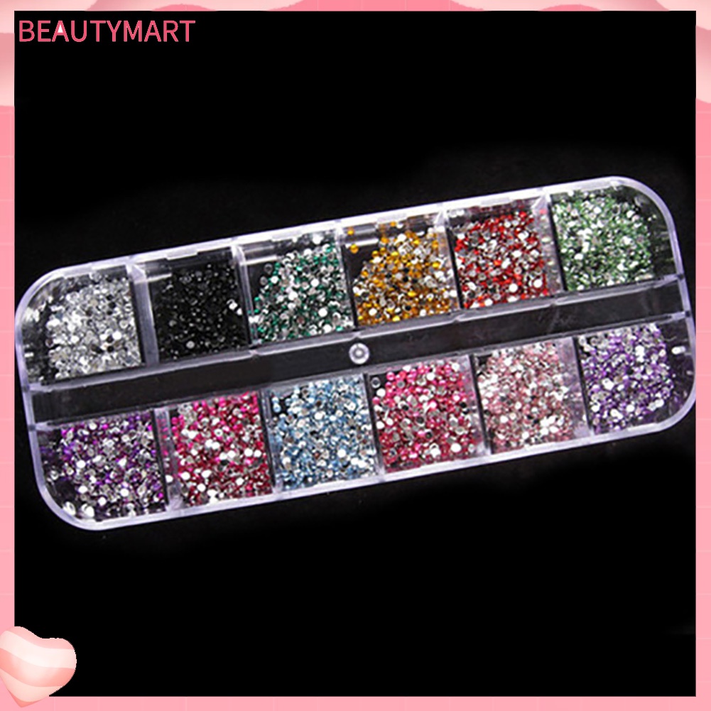 Bộ 1200 Hình Dán Móng Tay Acrylic 2mm Kèm Hộp Đựng Ốp