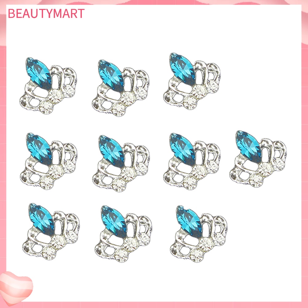 Set 10 Phụ Kiện Trang Trí Móng Hình Vương Miện 3D Đính Đá Xinh Xắn