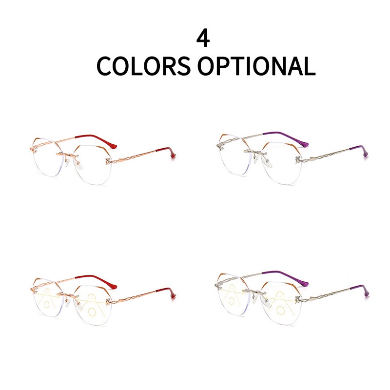 Kính Đọc Sách Không Gọng Chống Ánh Sáng Xanh Thời Trang Unisex