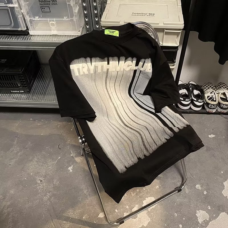 Áo Thun Dáng Rộng In Chữ graffiti Phong Cách Harajuku Thời Trang Mùa Hè Cho Nam