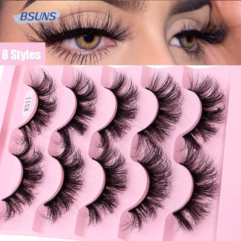 Set 5 Cặp Lông Mi Giả Dày Dài Có Thể Tái Sử Dụng