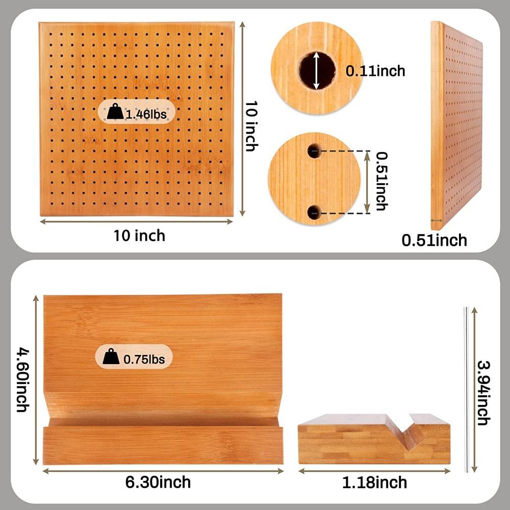 Bảng Chặn Đan Móc Bằng Gỗ Kèm Ghim Tiện Dụng