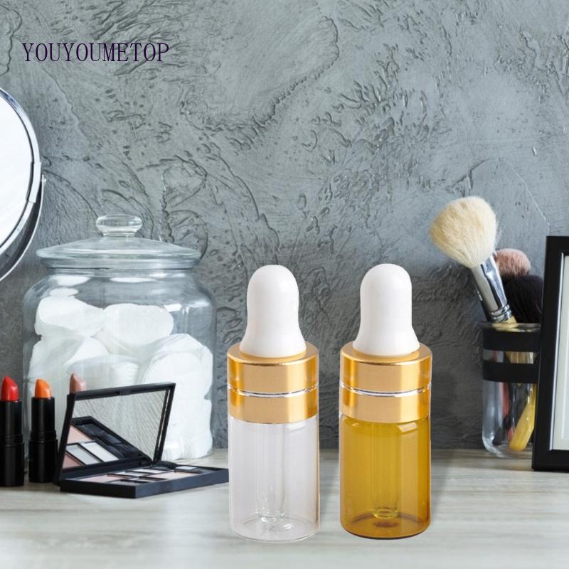 Set 10 Lọ Thủy Tinh Rỗng Mini 3ml 5ml Có Thể Đổ Đầy Tiện Lợi Du Lịch