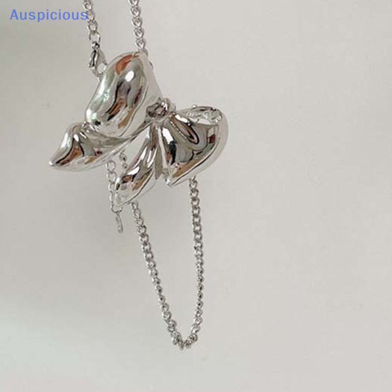 Vòng Cổ Choker Bằng Kim Loại Mặt Hình Nơ Đính Ngọc Trai Thời Trang Cho Nữ