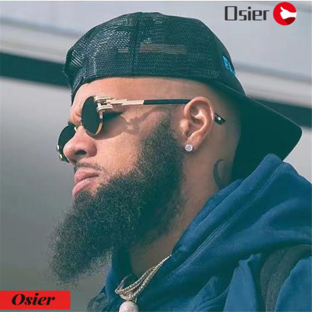 Kính Mát Hình Oval Phong Cách Hip Hop Punk 1 Y2K