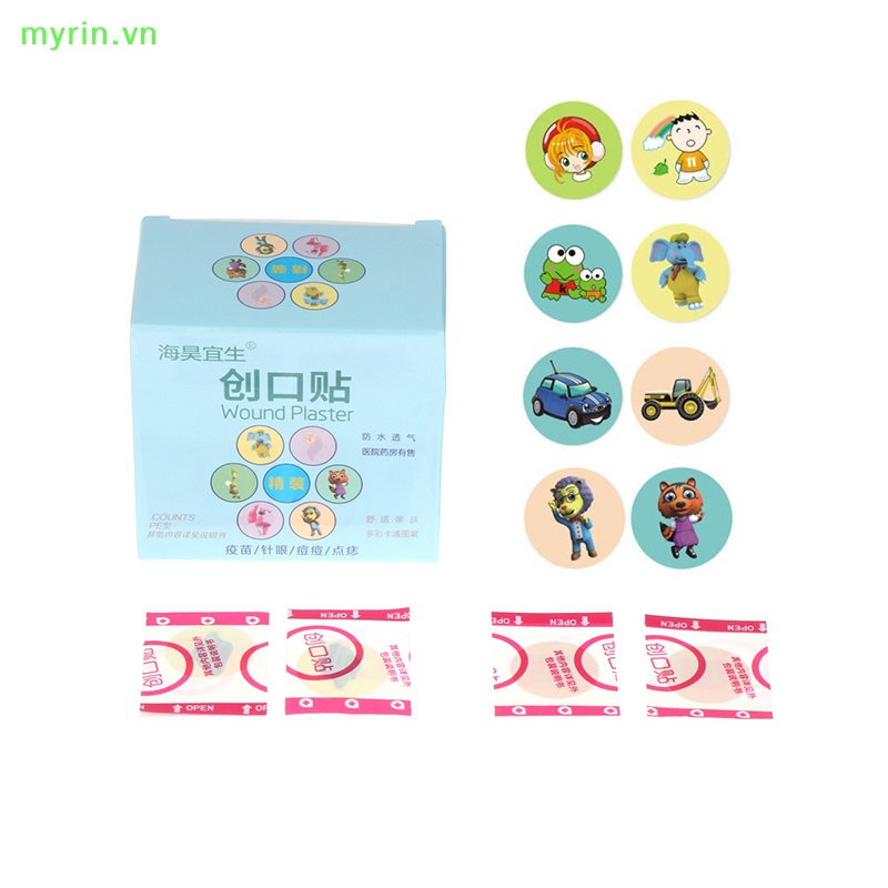 Hộp 20 / 50 / 100 Băng Keo Dán Sơ Cứu Chăm Sóc Vết Thương Cho Bé