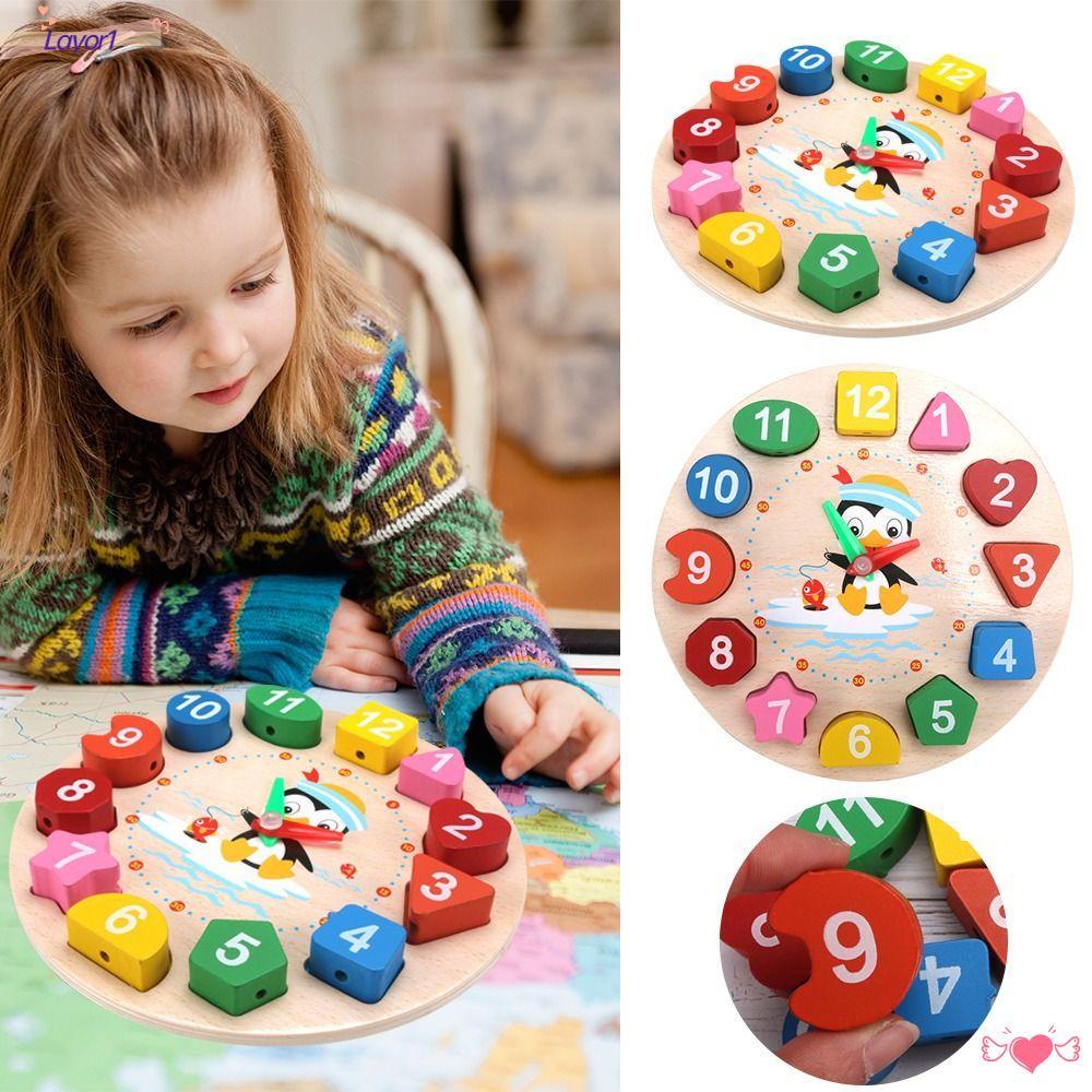 Layor1 Đồng Hồ Đồ Chơi Bằng Gỗ Mẫu Mới Giáo Dục Cho Bé