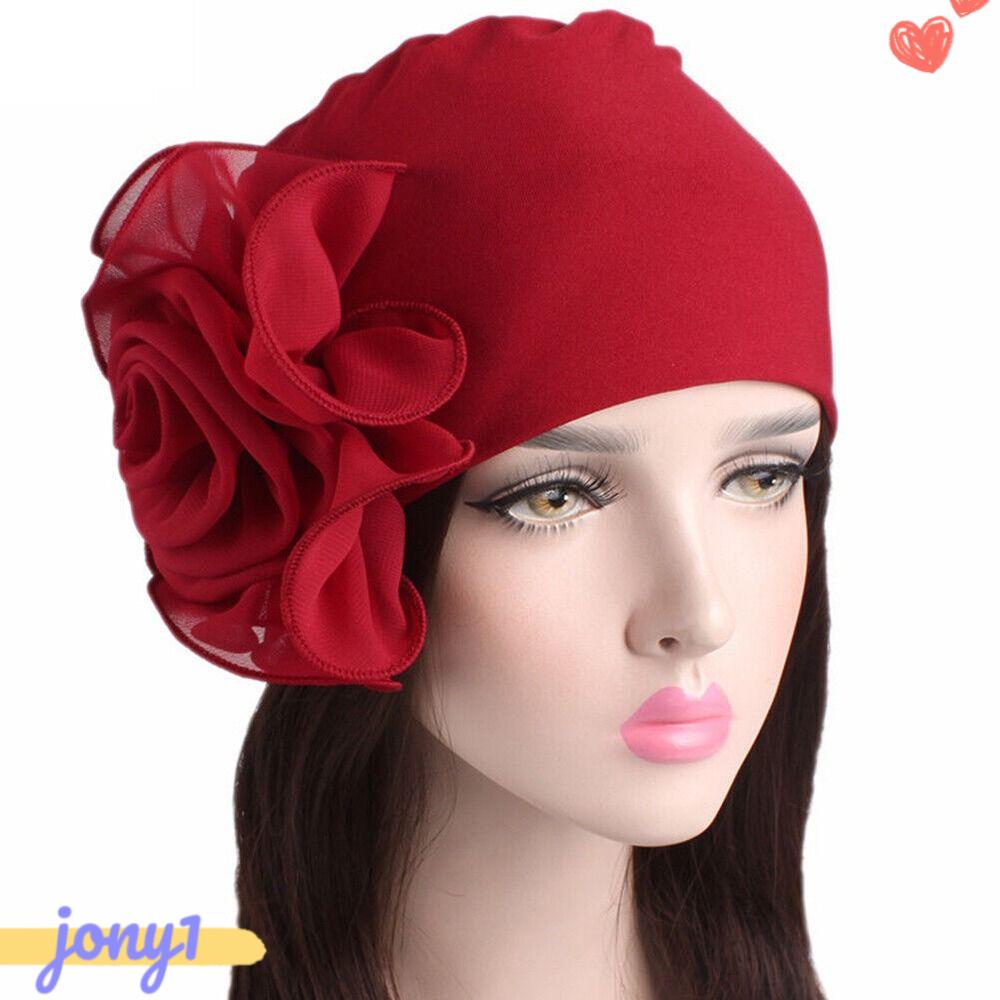 Mũ Turban Trùm Đầu Đính Hoa Lớn