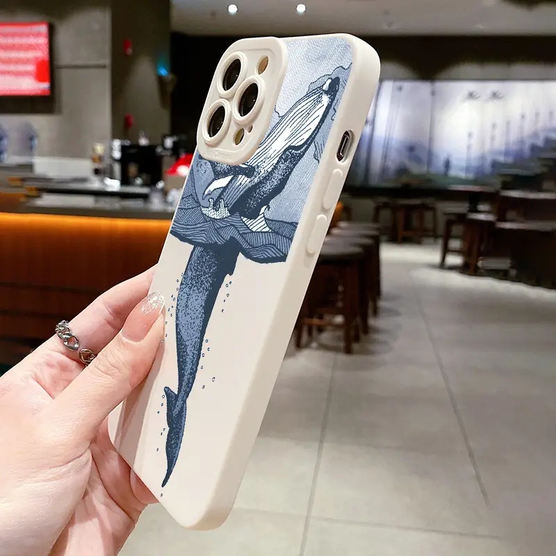 Ốp Điện Thoại TPU Silicon Hình Cá Voi Cho IPhone 14 11 Pro Max 13 12 Pro Max XS X XR SE 2020 6S 8 7 Plus