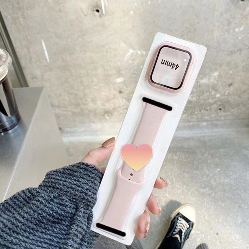 Dây Đeo Silicone + Vỏ Bảo Vệ Mới 2023 Cho Apple Watch band 49mm 45MM 41MM 44mm 40mm 42mm ultra 8 4 3 5 SE 6 7