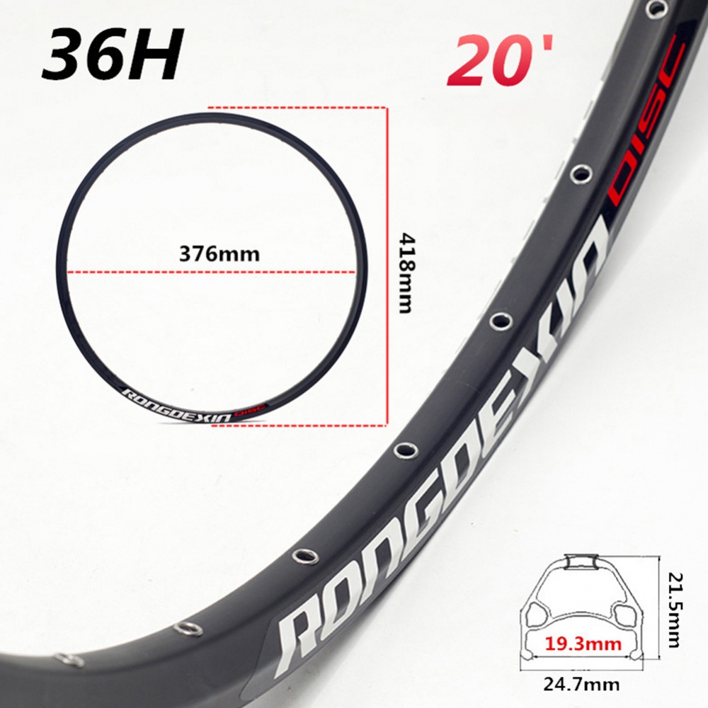 Vành Bánh Xe Đạp Bằng Hợp Kim Nhôm 20-inch 24 / 28 / 32 / 36 Lỗ