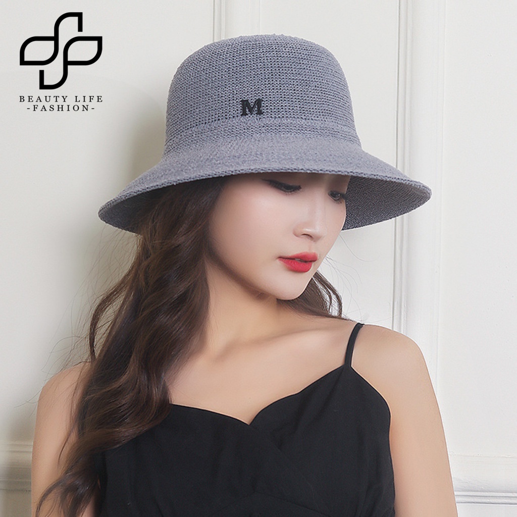 Nón Tai Bèo Chống Nắng Thiết Kế Dây Bện Thoáng Khí Thời Trang Cho Nữ