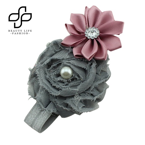 Băng Đô Hoa Đính Ngọc Trai Giả Cho Bé Gái