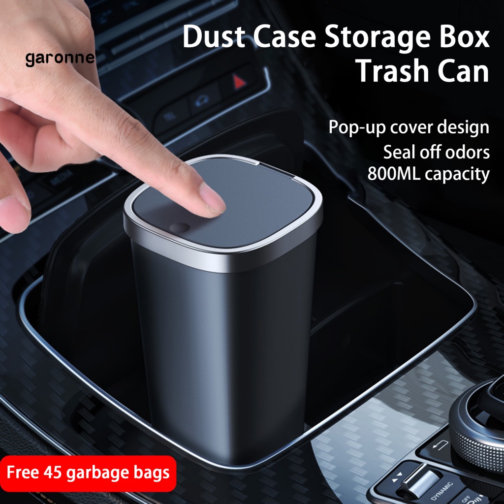1 Hộp Đựng Rác Dung Tích Lớn 800ml Chống Nước Chống Bụi Cho Xe Hơi