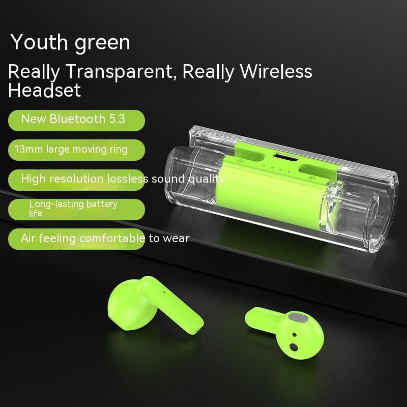 Tai Nghe Bluetooth 5.3 TWS Năng Lượng Thấp Trong Suốt Dùng Chơi Game