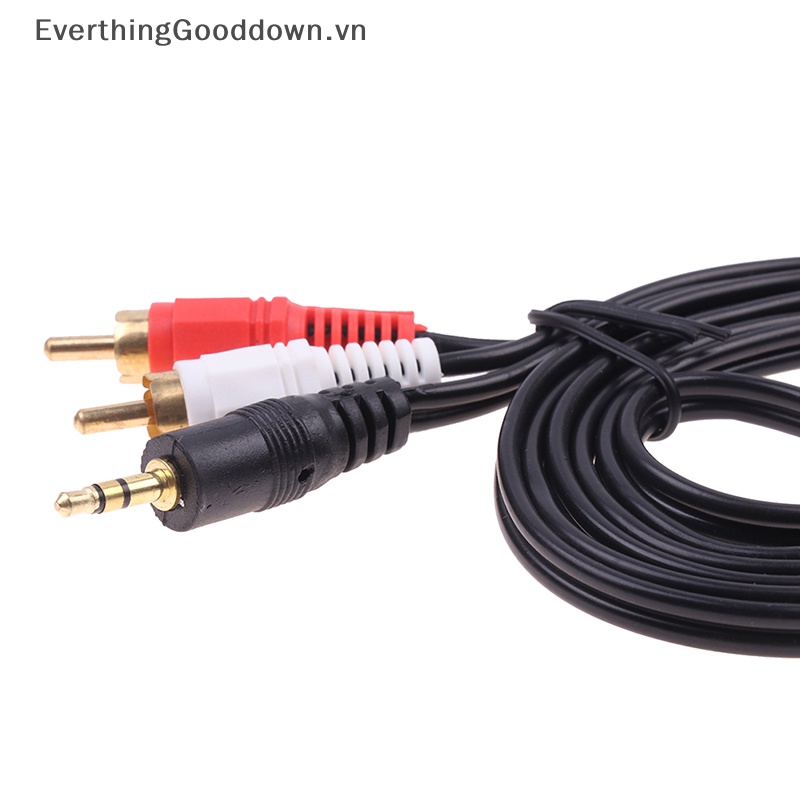 Everthingooddown 3.5mm Jack Aux Sang 2 RCA Audio Video 2RCA Cho PC DVD TV VCR