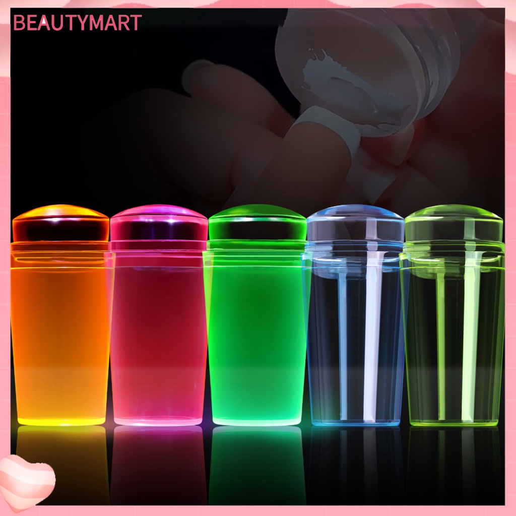 1 Bộ Dụng Cụ In Hình Móng Tay Bằng Silicone Màu Huỳnh Quang Độ Bền Cao Dễ Tháo Rời DIY