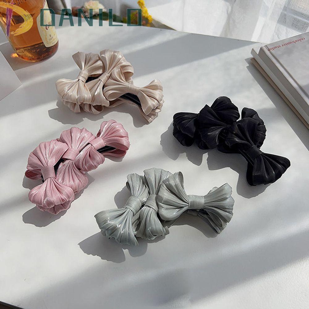 Kẹp Tóc Nơ Ruy Băng Phong Cách Hàn Quốc Ngọt Ngào