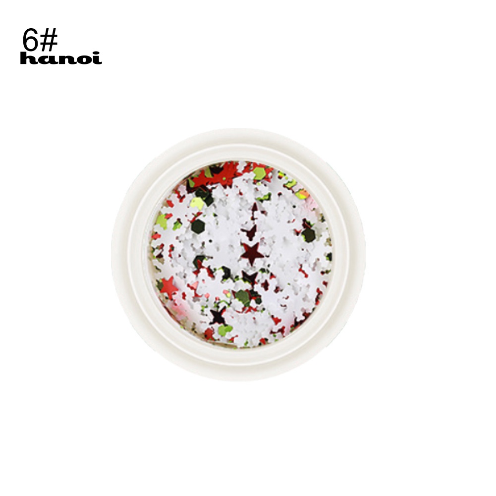 Hộp Kim Tuyến Hình Bông Tuyết Đính Móng Tay Nghệ Thuật