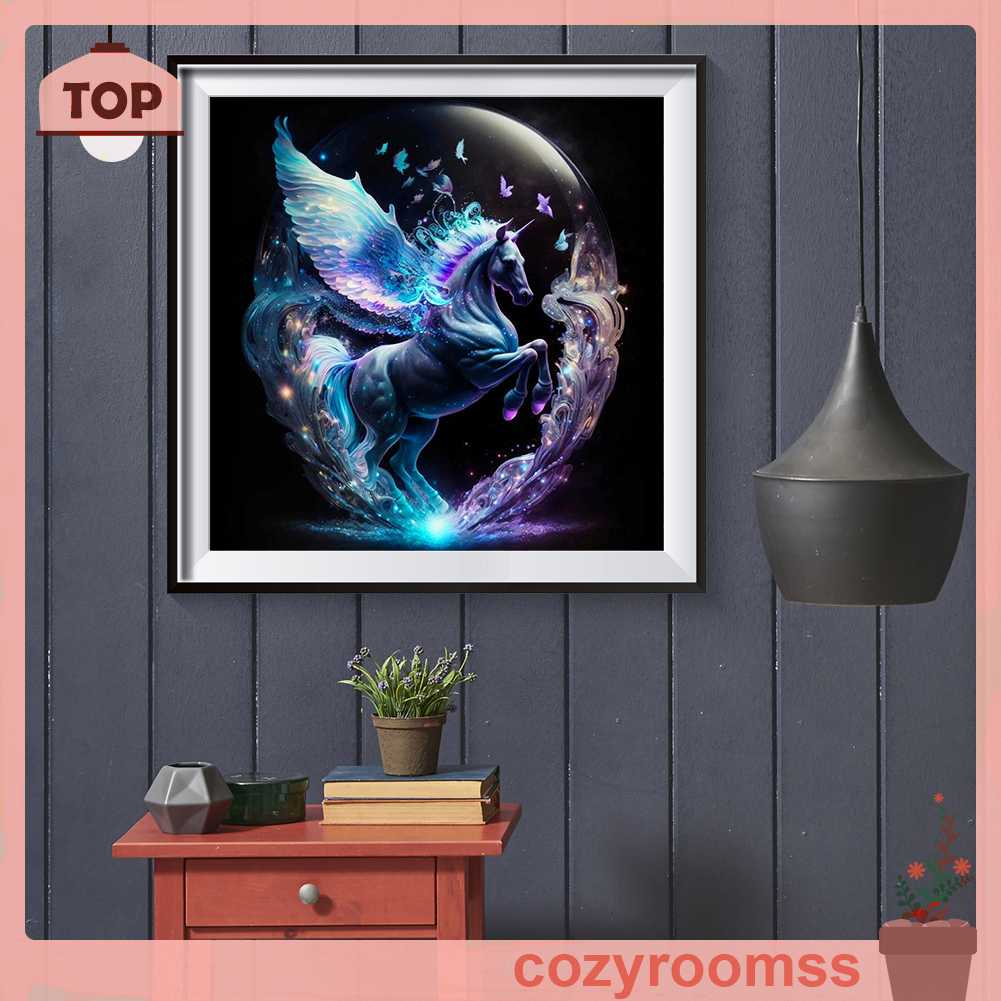 Tranh Đính Đá Kim Cương Toàn Bộ 5D DIY Hình Vẽ Ngựa