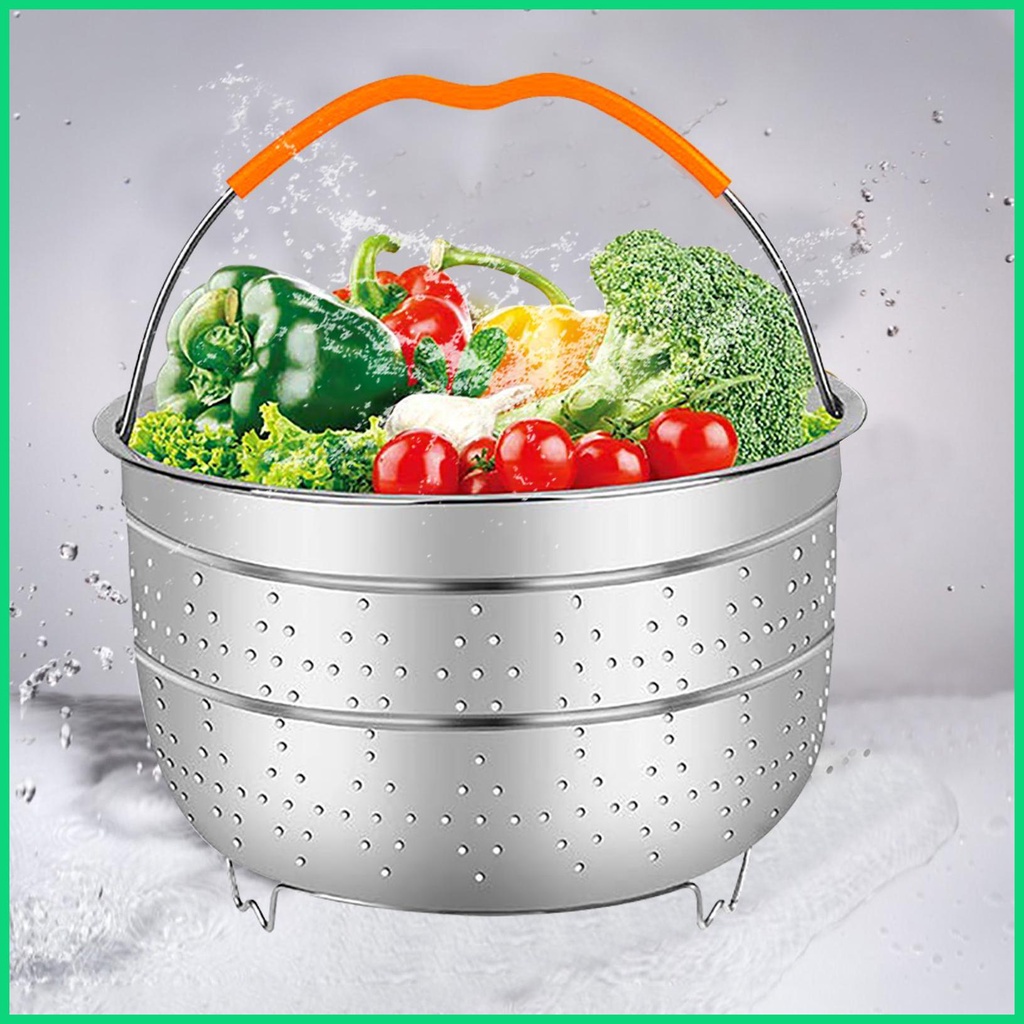 Rổ Hấp Bánh Mì Bằng Thép Không Gỉ Có Lưới Lọc Thiết Kế Tripod Cho Pasta Jwvn