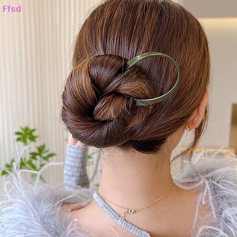 {Ffsd} Dây Buộc Tóc Acetate Hình Chữ U Lớn Thời Trang Cho Nữ * Bán Chạy