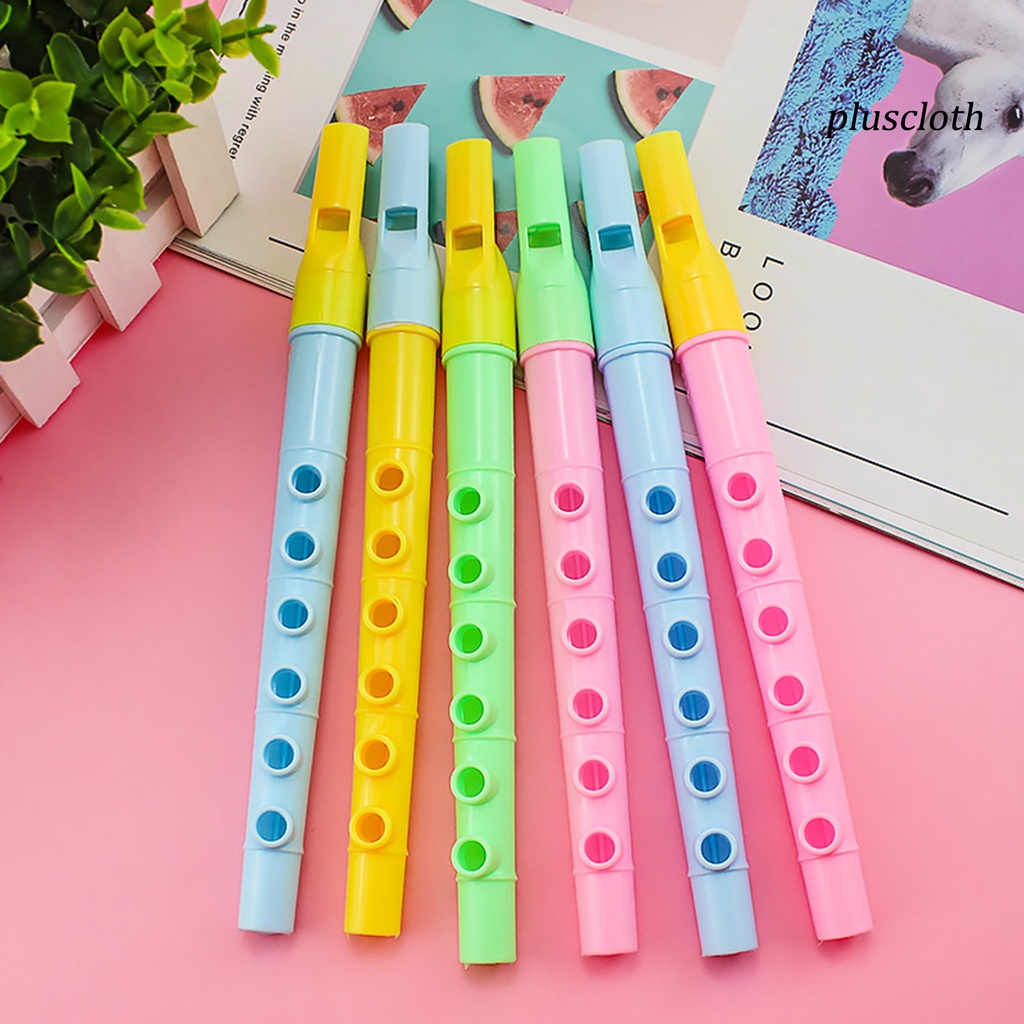 Set 10 Sáo Đồ Chơi 6 Lỗ Mini Di Động Có Thể Tháo Rời Thiết Kế Hoạt Hình Cho Bé
