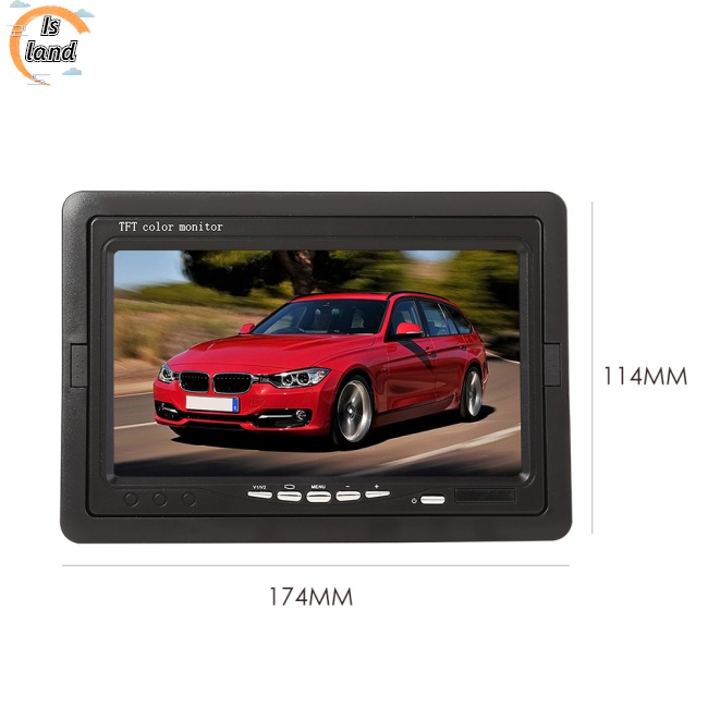 Màn Hình Lcd Tft 7-inch 2 Chiều Pal / ntsc 12v Chuyên Dụng Cho Xe Hơi