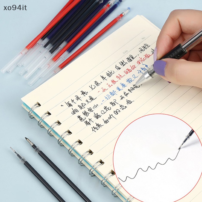 Set 10 Ruột Bút Mực Gel 0.38mm Màu Đen / Đỏ / Xanh