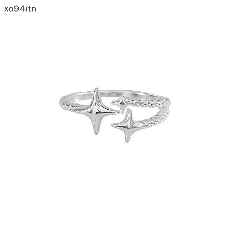 Nhẫn Hở Hình Ngôi Sao Màu Bạc Phong Cách Hàn Quốc Thời Trang Cho Nữ