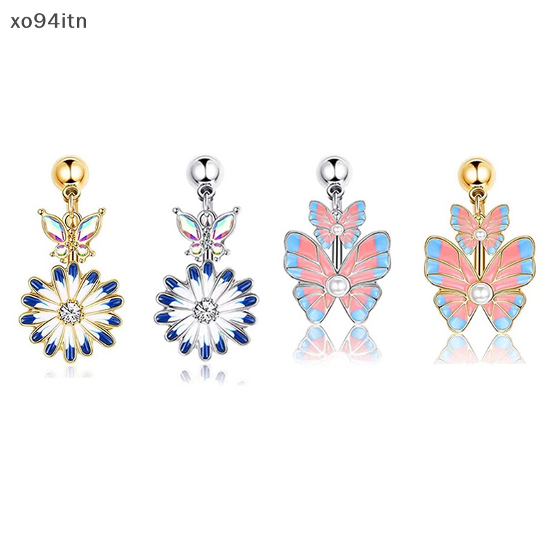 Khuyên Rốn Hình Hoa / Bướm / Trái Tim Chất Liệu Thép Không Gỉ