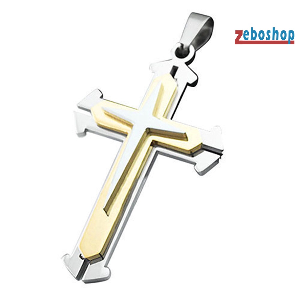 Vòng cổ Thép Không Gỉ Mặt Thánh Giá Thời Trang Cho Nam