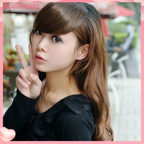 Bộ Tóc Giả Nối Dài Xoăn Gợn Sóng Có 5 Kẹp Dành Cho Nữ