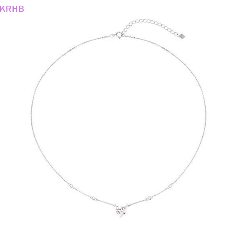 Vòng cổ Mặt Hình Trái Tim Đính Đá Zircon Thời Trang Dành Cho Nữ Mới