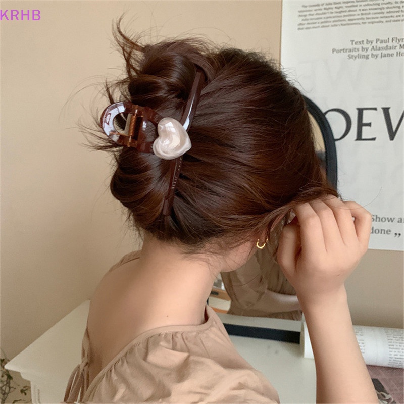 Kẹp Tóc Hình Trái Tim Nhiều Màu Phong Cách Hàn Quốc Cho Nữ Mới