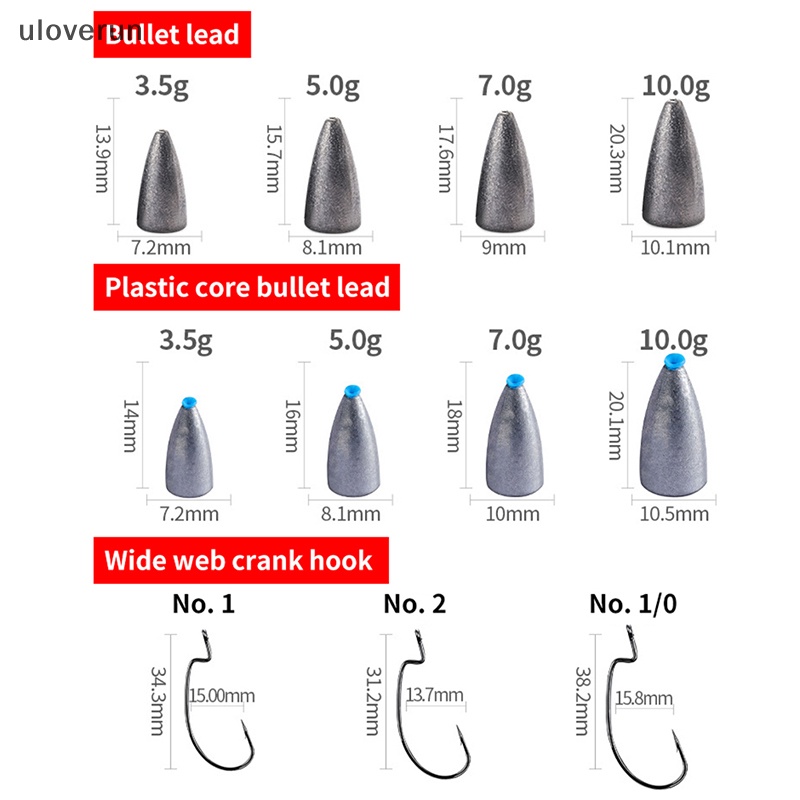 Uloverun Mồi Câu Cá Kết Hợp Móc Câu Phát Sáng VIB