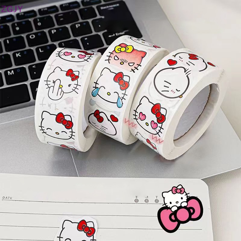 Bộ 500 Sticker Hello Kitty Pachacco Dễ Thương Chống Thấm Nước Dùng Để Trang Trí Sổ Tay / Nhật Ký Mới