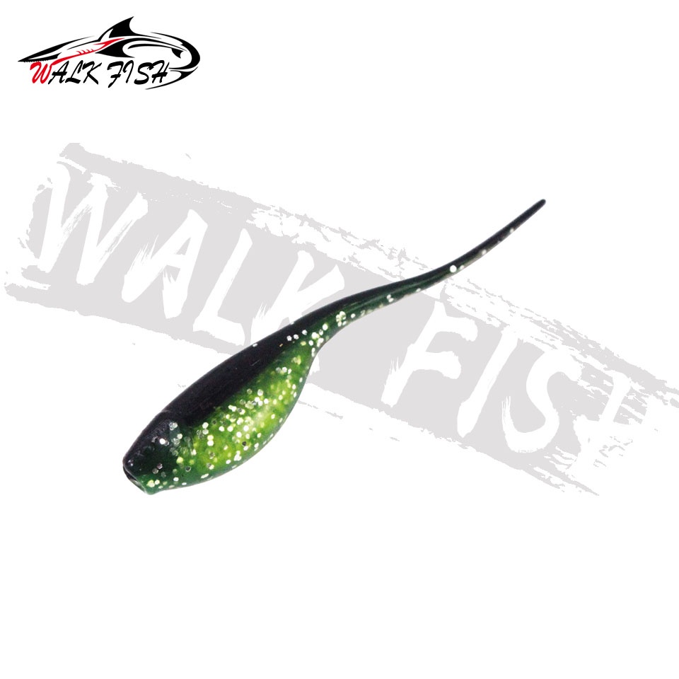 Set 20 Mồi Giả Câu Cá Hình Con Sâu Bằng Silicon Mềm 0.7g 5cm Hai Màu