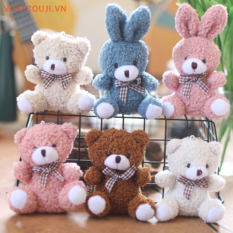 Móc Khóa Thỏ Nhồi Bông Mềm Mại Dễ Thương Dành Cho Ba Lô