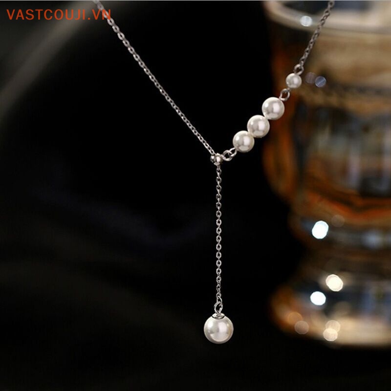 Vòng Cổ Chuỗi Ngọc Trai Đơn Giản Có Thể Điều Chỉnh Cho Nữ