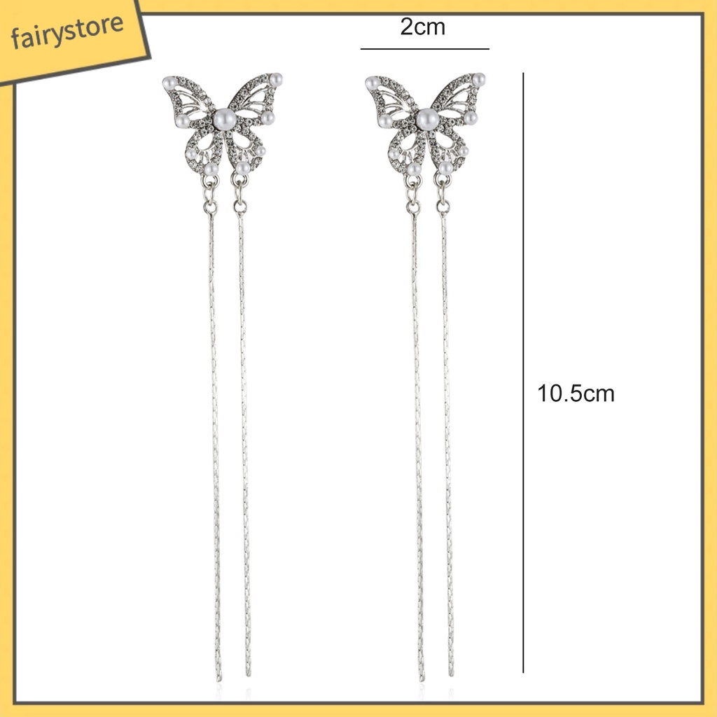 1 Đôi Bông Tai Hình Học Dáng Dài Đính Đá Thời Trang Sang Trọng