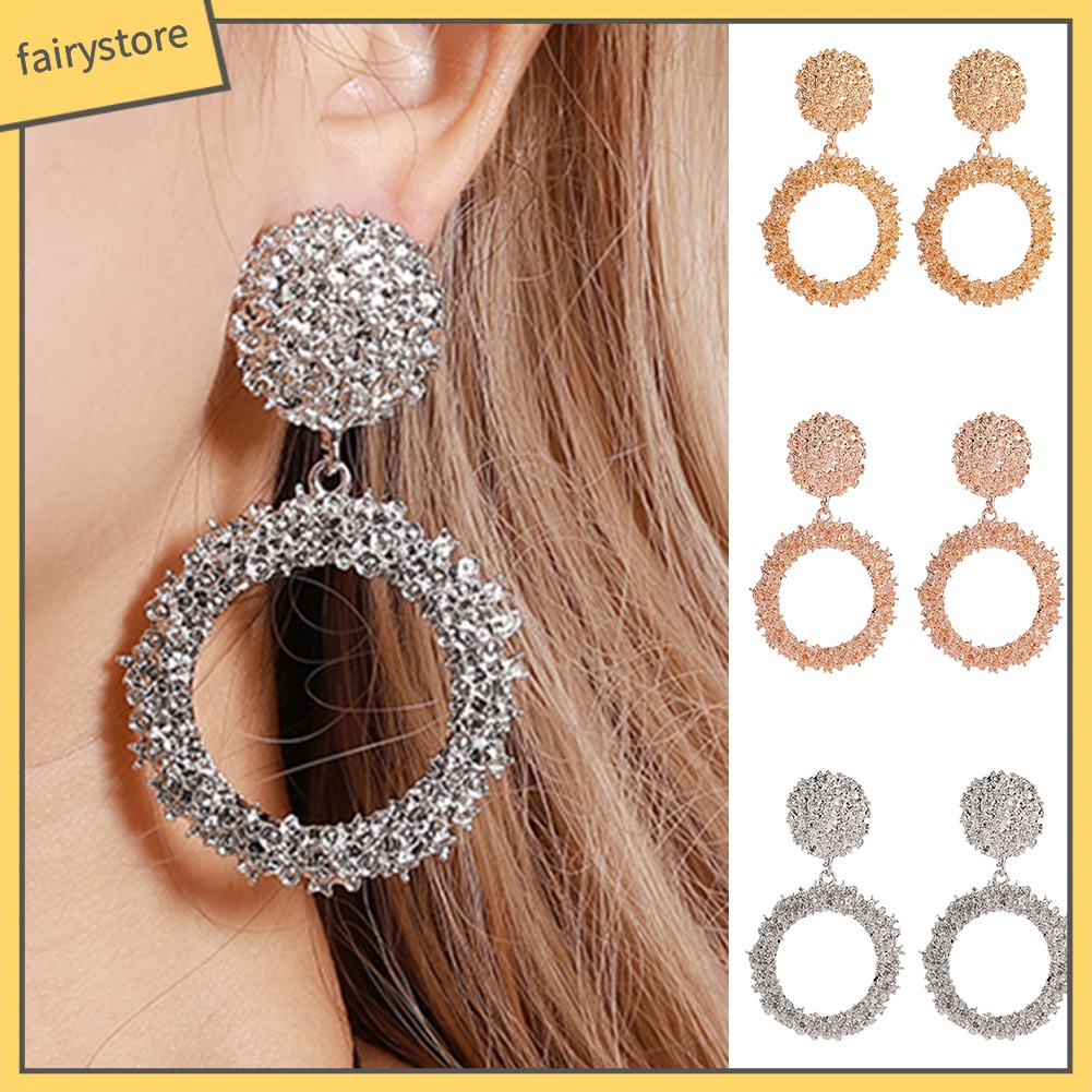 Bông Tai Hình Tròn Rỗng Thời Trang Dành Cho Nữ