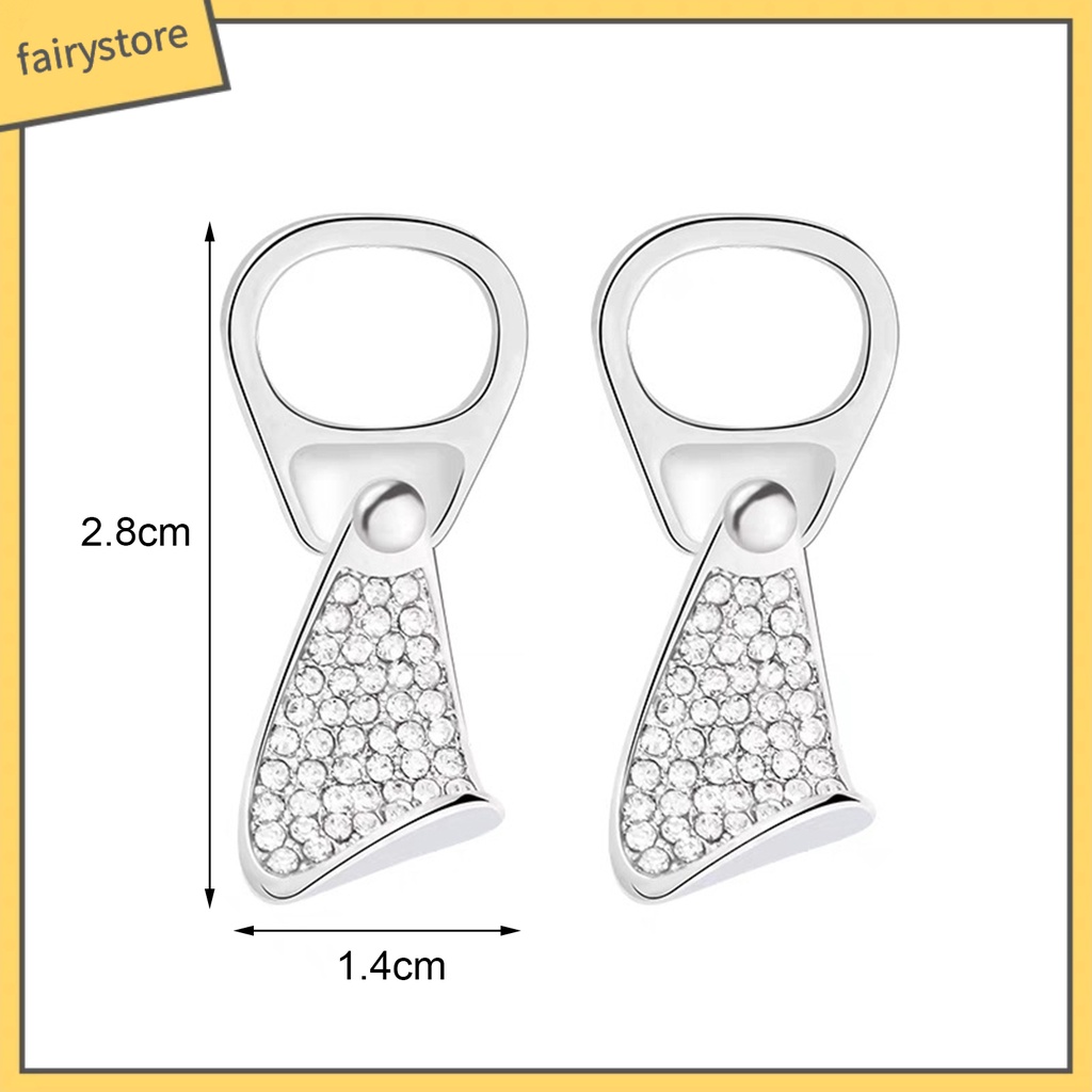 [FRO] 1 Đôi Bông Tai Hình Học Dạng Kéo Đính Kim Cương Giả Lấp Lánh Thu Hút Không Gây Dị Ứng Trang Sức Sáng Tạo Cho Nữ