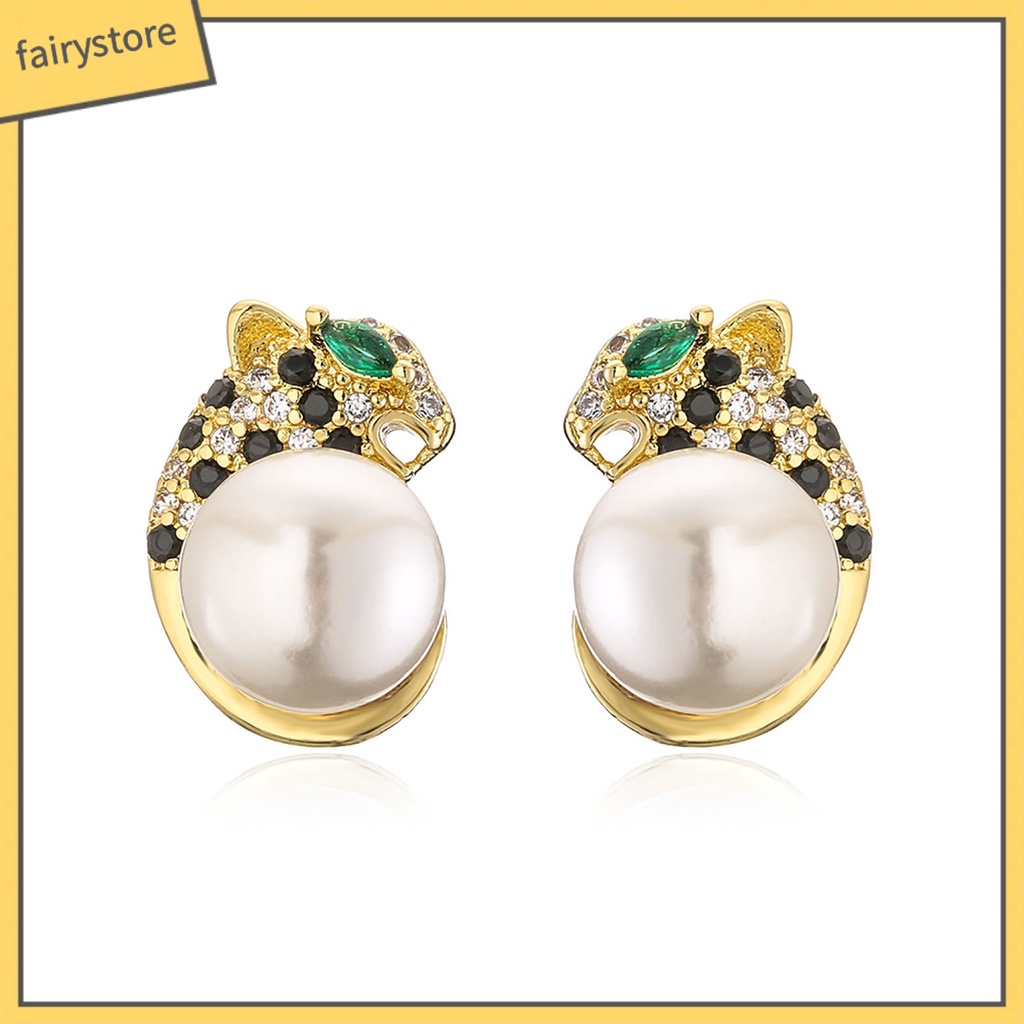 [FRO] Set 2 Khuyên Tai Đính Đá Zircon Vàng Lấp Lánh Chống Oxy Hóa Phong Cách Âu Mỹ Cho Nữ