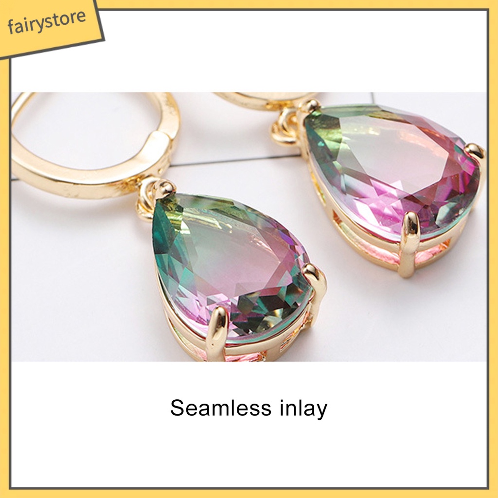 Bông Tai Hình Giọt Nước Đính Đá Thời Trang Dành Cho Nữ