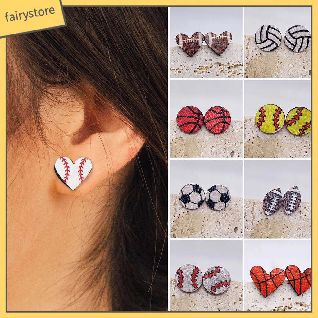 1 Đôi Bông Tai Hình Trái Tim Màu Tương Phản Trọng Lượng Nhẹ Chống Dị Ứng Dành Cho Nữ