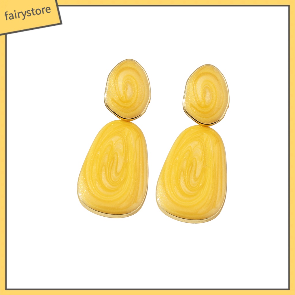 [FRO] Bông Tai Thả Dây Nhỏ Màu Kẹo Tươi Tắn Duyên Dáng Phù Hợp Với Câu Lạc